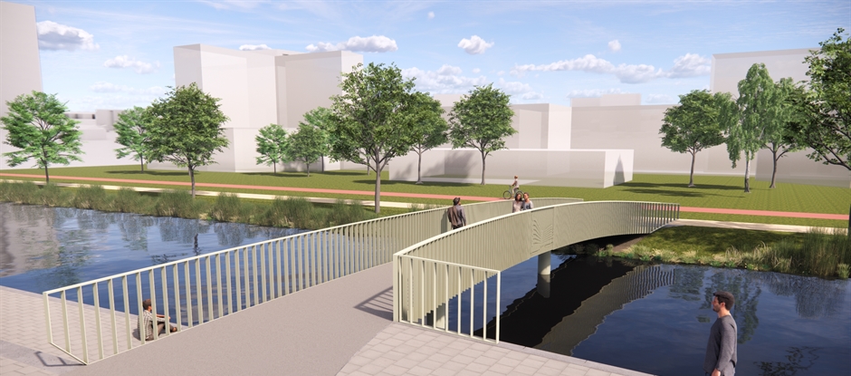 Station Bijlmer ArenA beter bereikbaar door nieuwe voetgangersbrug